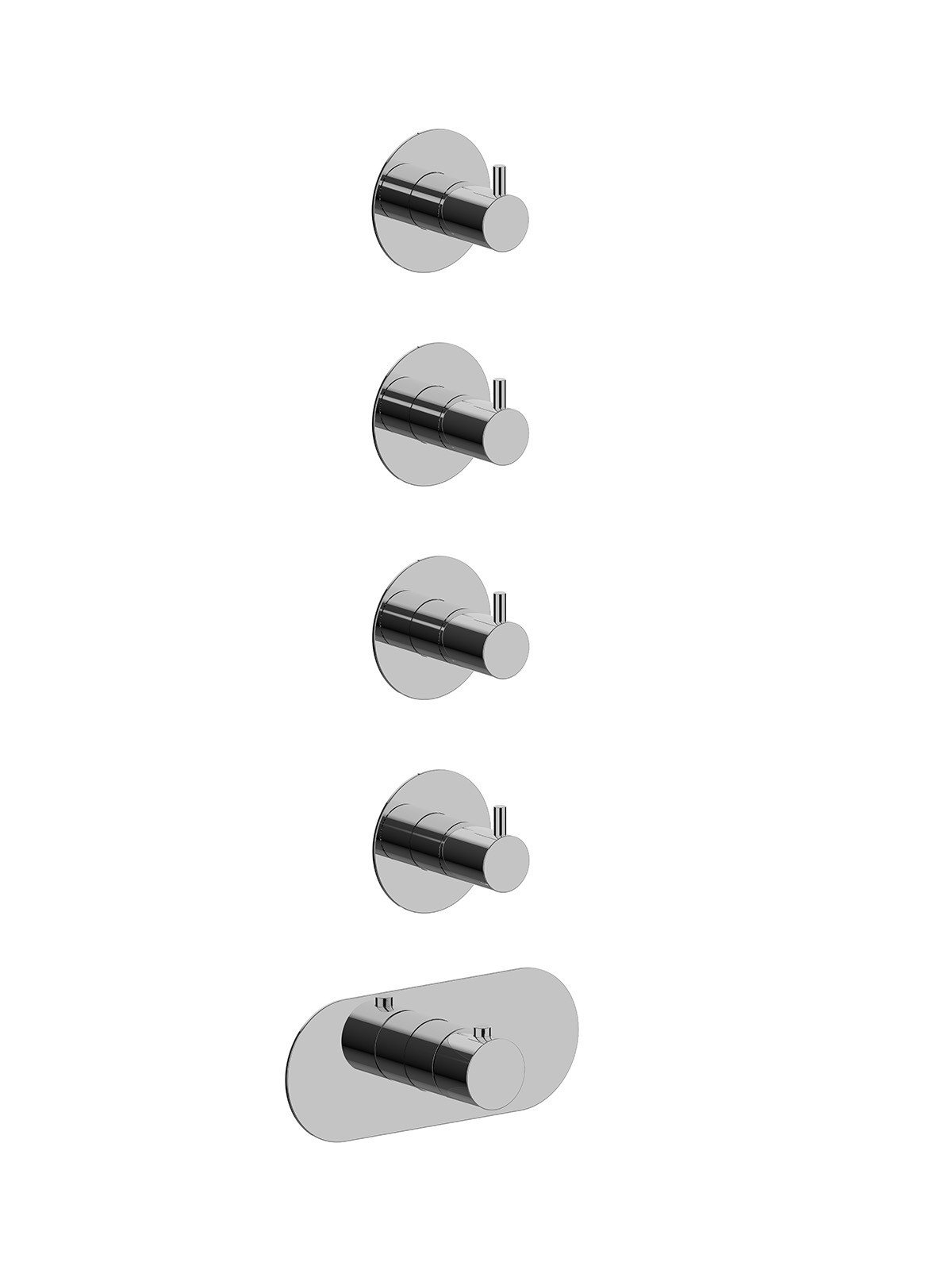 Kit de finition collecteur douche thermostatique 4-voies encastr