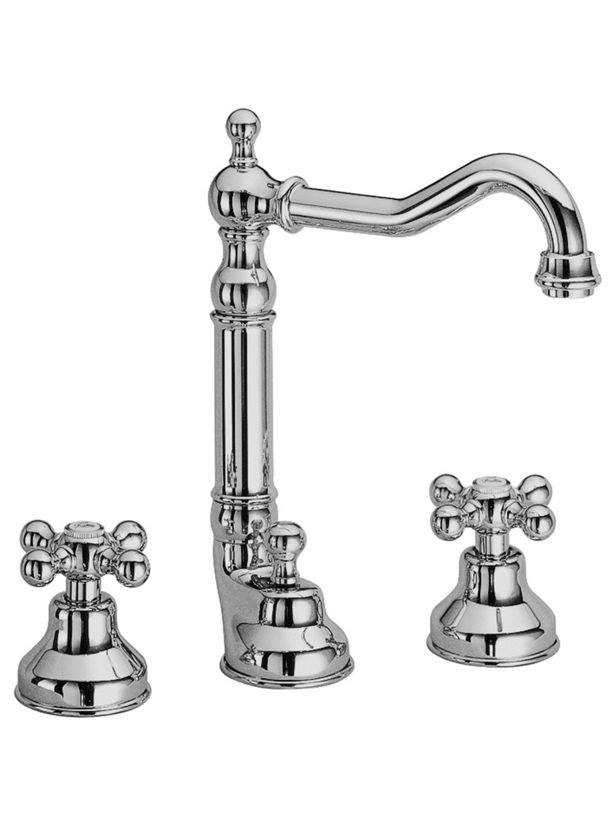 Mélangeur lavabo 3-trous avec goulot  -old style-