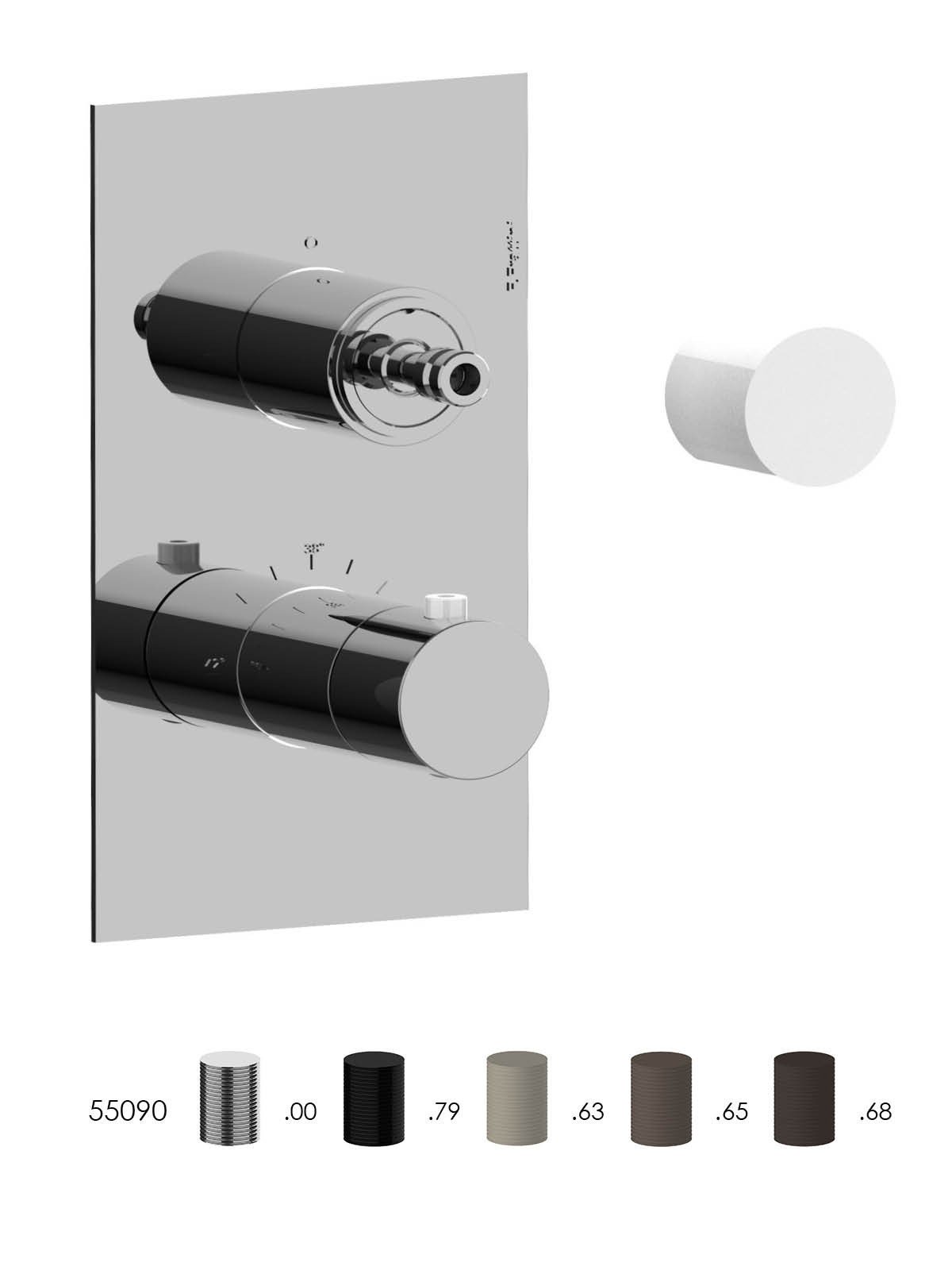 Kit de finition mitigeur thermostatique à encastrer 2 voies