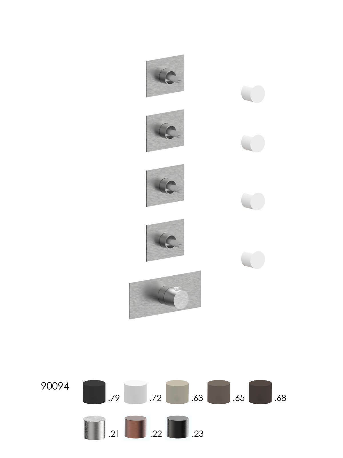 Kit de finition collecteur douche thermostatique 4-voies encastr