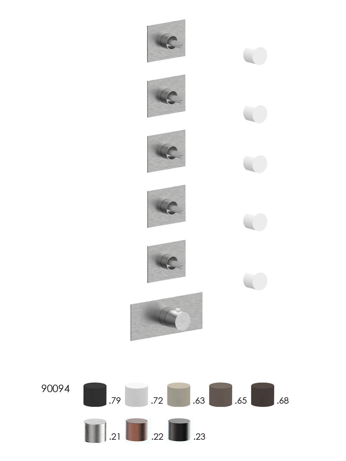 Kit de finition collecteur douche thermostatique 5-voies encastr