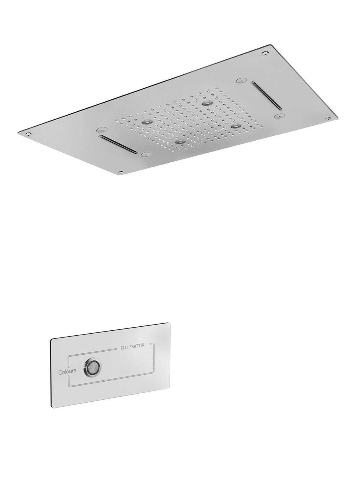 Douche anticalcaire en acier inoxydable au plafond 70x40 cm