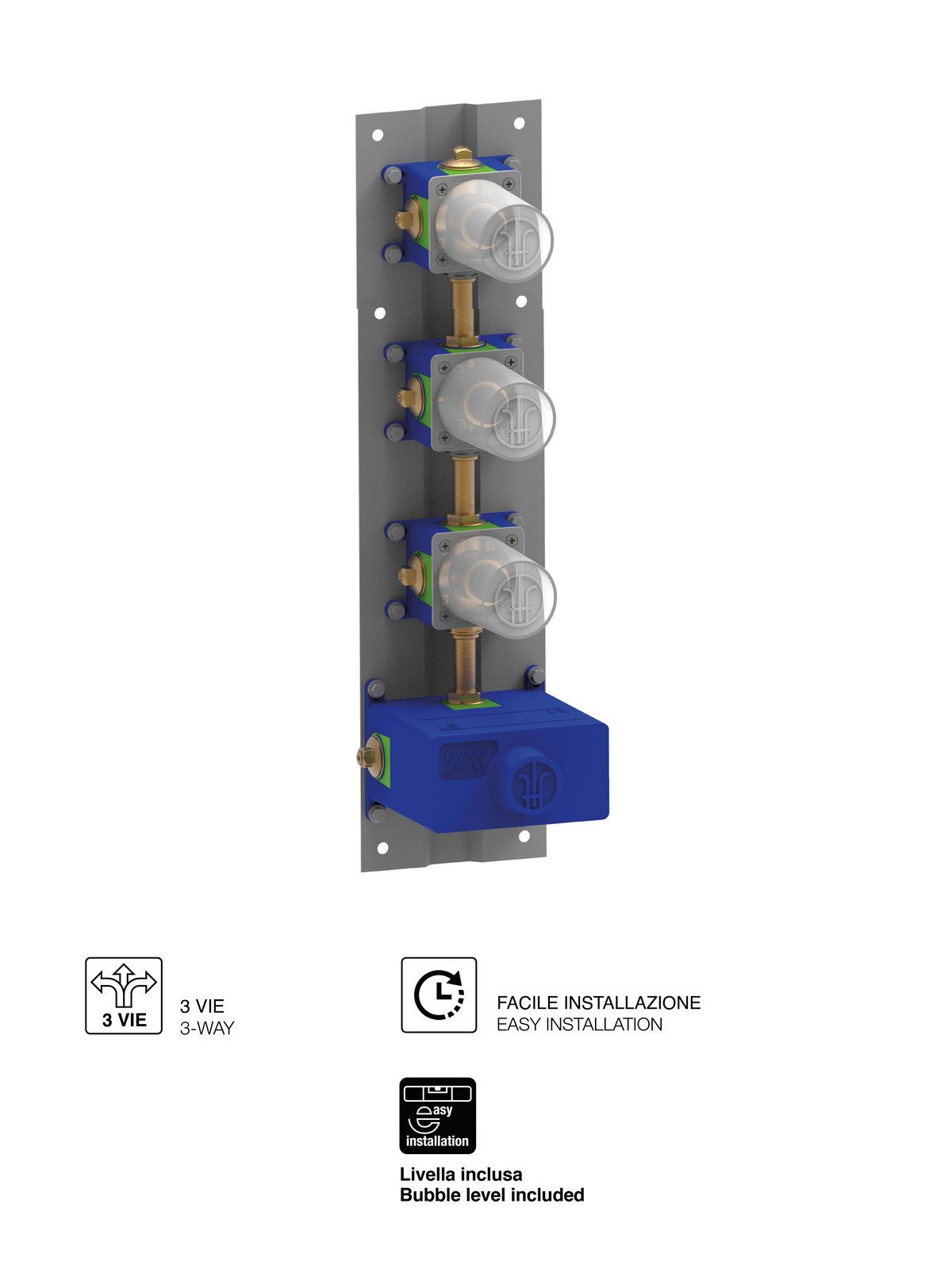 Corps universel encastré pour collecteur de douche 3 voies therm