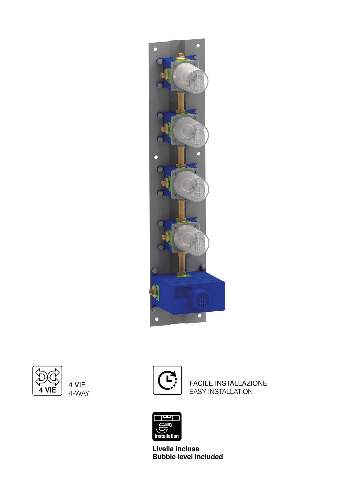 Corps universel encastré pour collecteur de douche 4 voies therm